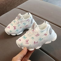 Hernalise Children Kid Baby Girls Leptir Crystal LED svjetlosni sport Pokreni tenisice cipele za djecu