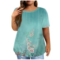 Ženska majica s kratkim rukavima Okrugli vrat Plus majica Majica Ispisani casual vrhovi na prodaju XL