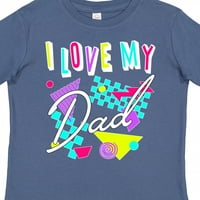 Inktastic Volim svog oca-80-ih retro stil poklona malih majica ili majica za djecu s toddlerom