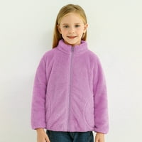 Toddler Boys Girls dugih rukava zimski čvrsti sakupljač sa patentnim zatvaračem zgušnjava toplu odjeću