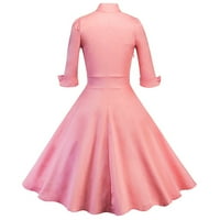 Mgoohoen Elegant Vintage Retro ljetne haljine za žene dušo rukave tunike TUNIC LINE večernje zabave