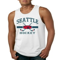 Divlji Bobby Grad Seattle Hockey Fantasy Fantasy Sportski tenk top, bijeli, srednji