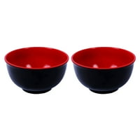 Melamin crna i crvena posuda za imitaciju porculan riže posuda za posudu za supe za tamber za restoran Početna