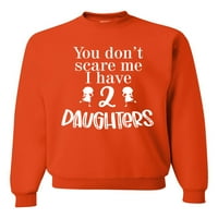 Ne plašite me da imam kćeri tata šala Humor unise Crewneck grafički džemper, narandžasti, srednji