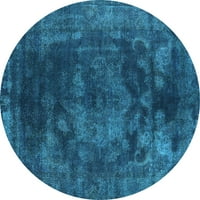 Ahgly Company u zatvorenom okrugli orijentalni tirkizni plavi industrijski prostirki, 6 'krug