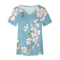 Ženske košulje i bluze Modne majice Ženski ljetni V-izrez Ljetni vrhovi kratki rukav plus tunike Ispis