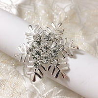 Višenamjenska legurna prstena za sneg pahuljica set za poklon ubrus prsten za snježne pahulje oblika
