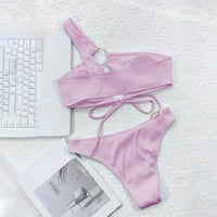 B91XZ Womens Plus Siličijski kupaći kostim Ženski visokog struka bikini setovi visoko rezani kupaći