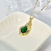 Modni prihod Tulip zelena kristalna ogrlica za žene šarm sjaj zircon mladenkina vjenčanica ogrlica elegantna