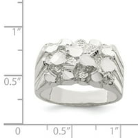 Čvrsti sterling srebrni muški ručni prsten veličine 11