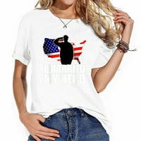 Patriotska američka zastava veterana vojna supruga Supp ženska grafička majica kratkih rukava za ljeto