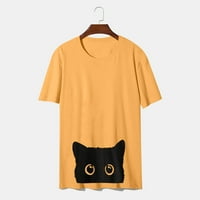 Ženska moda Nova casual slatka mačka s kratkim rukavima od tiskane majice za žene na vrhu vrhova