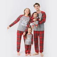 Porodica koja odgovara pidžami božićna odjeća za spavanje s dugim rukavima s hlačama SOFT LOUNGEWEAR PJS set