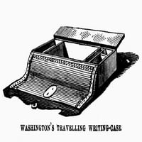 Washington: Prvi pisač. Plaga pisaćih pisama u vlasništvu Georgea Washingtona. Graviranje linije, američka,