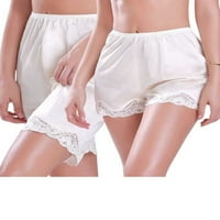 Dobingbub Ženske čipke Boxer Shorts Anti-statički klizanje svilene elastične strugove Bloomers Sigurnosne