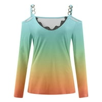 GUBOTARE WOMENS Workout Tops Ženska košulja za pulover posadu Ležerne modne tunike Labavi bluze Tees