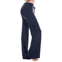 Naughtyhood Fall Women Workout Out gamaše Stretch tipka za struk Pocket Yoga teretana Loose hlače Poklon