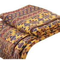 Yubnlvae Pure Pamuk Woven Bohemian pokrivač kauč na razvlačenje prekriveno patchwork pletenim pokrivačem