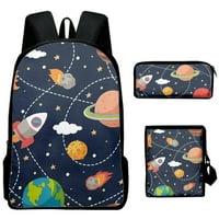 Space Astronaut zvjezdana naučna fantastika crtani rameni ruksak 3D Print Anime BookBag Kids School