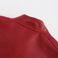 Tanka jakna Ženska odjeća za žene Žene Solid Splice Slim Cloats Potkrivanje motornih jakne Modni patentni