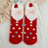 Levmjia Kompresijske čarape za žene Clearence Comfort Fit Cartoon Božićne čarape Coral baršun vezenje