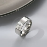 Nakit Pokloni Moda Žena Vjenčani nakit Romantični Vintage Titanium čelični prstenovi Par prsten srebrne