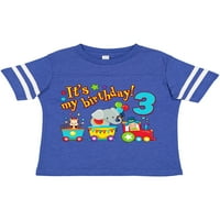 Inktastic je moj rođendanski vlak 3. rođendanski poklon dječaka malih majica ili majica mališana