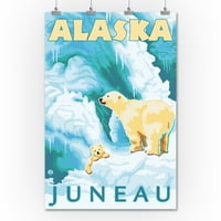 Polar Bears & Cub - Juneau, Aljaska - LP Originalni poster