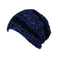 Šeširi za ženskom turbanskom solidnom muslimanskom mislimanu Smanjeni klirens dame šešire plave veličine