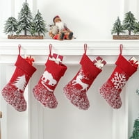 Cusima Božićne čarape Slatke bombonske viseće torbe Sock Ornament Novogodišnji festival Dječji pokloni za domaću spavaću sobu Dnevna soba