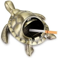Pepeljara vjetra sa poklopcem Vintage Style Metal Retro kornjača Dizajn stola pepeljara za cigarene