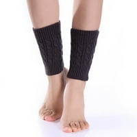 Grijači nogu Y2K dama za nogu gomila čarapa jesen i zima drži toplu vunu čarapu pletiva stopala tamno