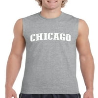 Arti - Muška grafička majica bez rukava, do muškaraca veličine 3xl - Chicago