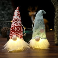 Plish Gnomes Akumulatorski nordijski stil dugačak šešir božićna rasvjeta užarena bez lica za prozor