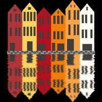 Drvene kuće Muške crne grafički tee - Dizajn ljudi 3xl