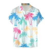 Ležerne prilike pune haljine Muškarci kratki rukav Spring Summer Casual tiskane majice Modne top bluze