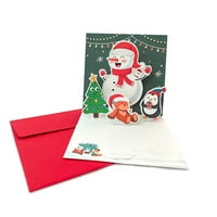 Veki Mala kartica blagoslova Božićna kreativna kartica Tri-kartu pozdrav Božićni ornament vuka