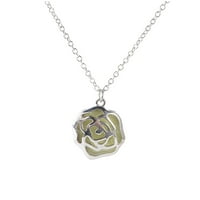 Keusn Modni ruže Ornament OpenWork uzorak Privjesak svjetlosna ogrlica