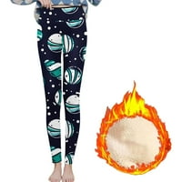 Fleece obložene gamaše žene visoke struk toplotne hlače za tople trbuške hlače yoga vježba zimske tople