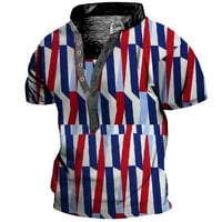 CORASHAN MENS Ljetna majica Europska i američka muški vintage top digitalni tisak kratkih rukava majice
