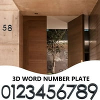 Ljepljenje sjajnog 3D kuće Broj vrata Potcrt na vratima Vanjski hotelski broj sobe Black
