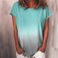 Žene Ležerne prilike Comfy Gradijent boje kratkih rukava Tunic The Trendy majica Tunički bluza TOPLS