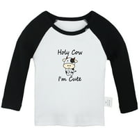 Sveta krava sam slatka smiješna majica za bebe, majice za bebe, novorođenčad, dojenče, dječje odjeće