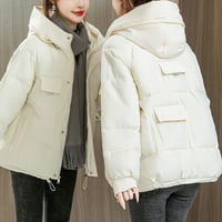Zimski kaputi za žene dame zatvaraju poklone bijeli 3xl