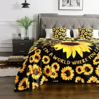 Sunflower Blaket 50 X40 Dekorativni flis prekrivač, nejasno mekani ugodan topli lagani pokrivač za kauč,