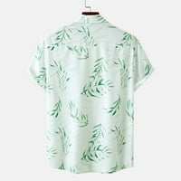Muška havajska majica Regularne fit kratkih rukava ispisano dugme Down Majice Labave Ležerne prilike