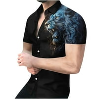 Aufmer Ljetne košulje za muškarce Loover Loungeward Muška košulja 3D negirajući Redovni ispisani kratkih