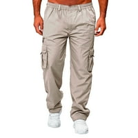 NJSHNMN MAN taktičke hlače Teretne hlače Višestruki džepovi na otvorenom ravno tipom fitness hlače hlače,