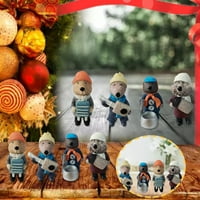 Corashan Božićna lutka Božićna dekoracija-Jugh-Band organska lutka, rezin Otters Emmet Otters Božićne