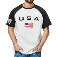 Muška majica Dan neovisnosti mali ispis Color Contrast Proljeće Ljetni sportovi Prozračni znoj koji